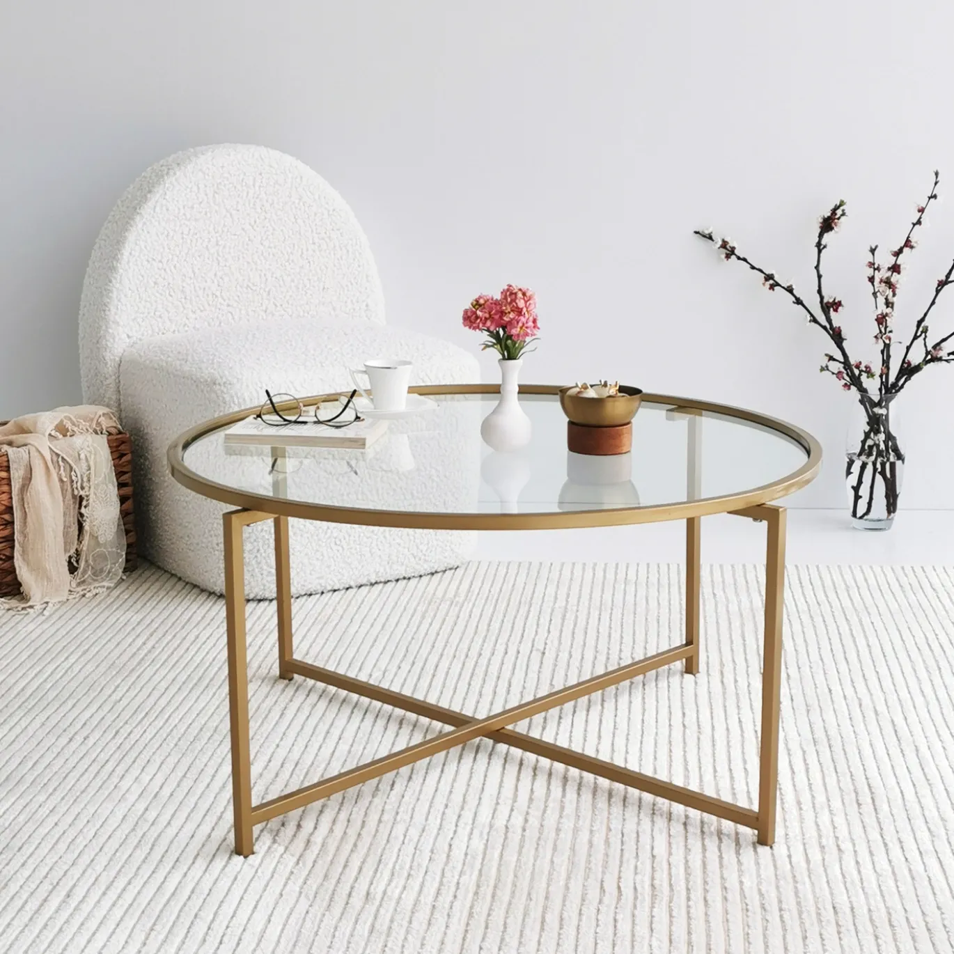 Salontafel Gold Sun Rond