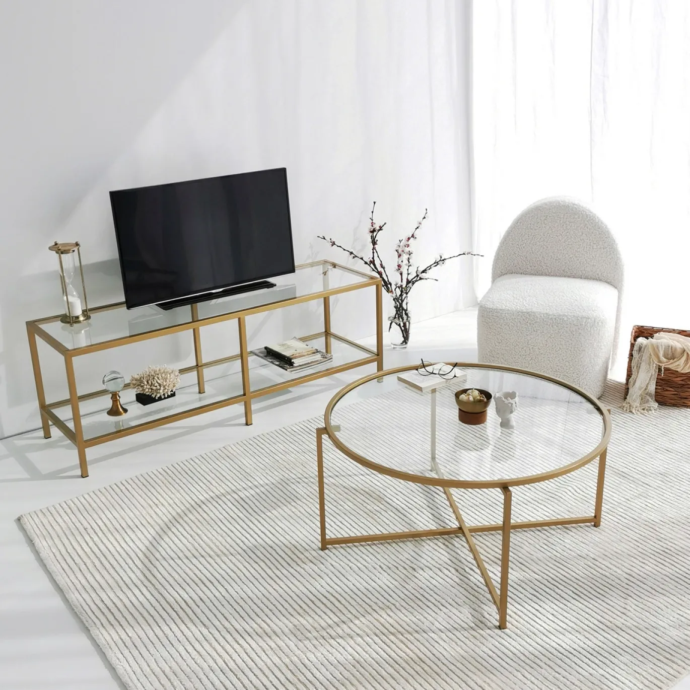 Salontafel Gold Sun Rond