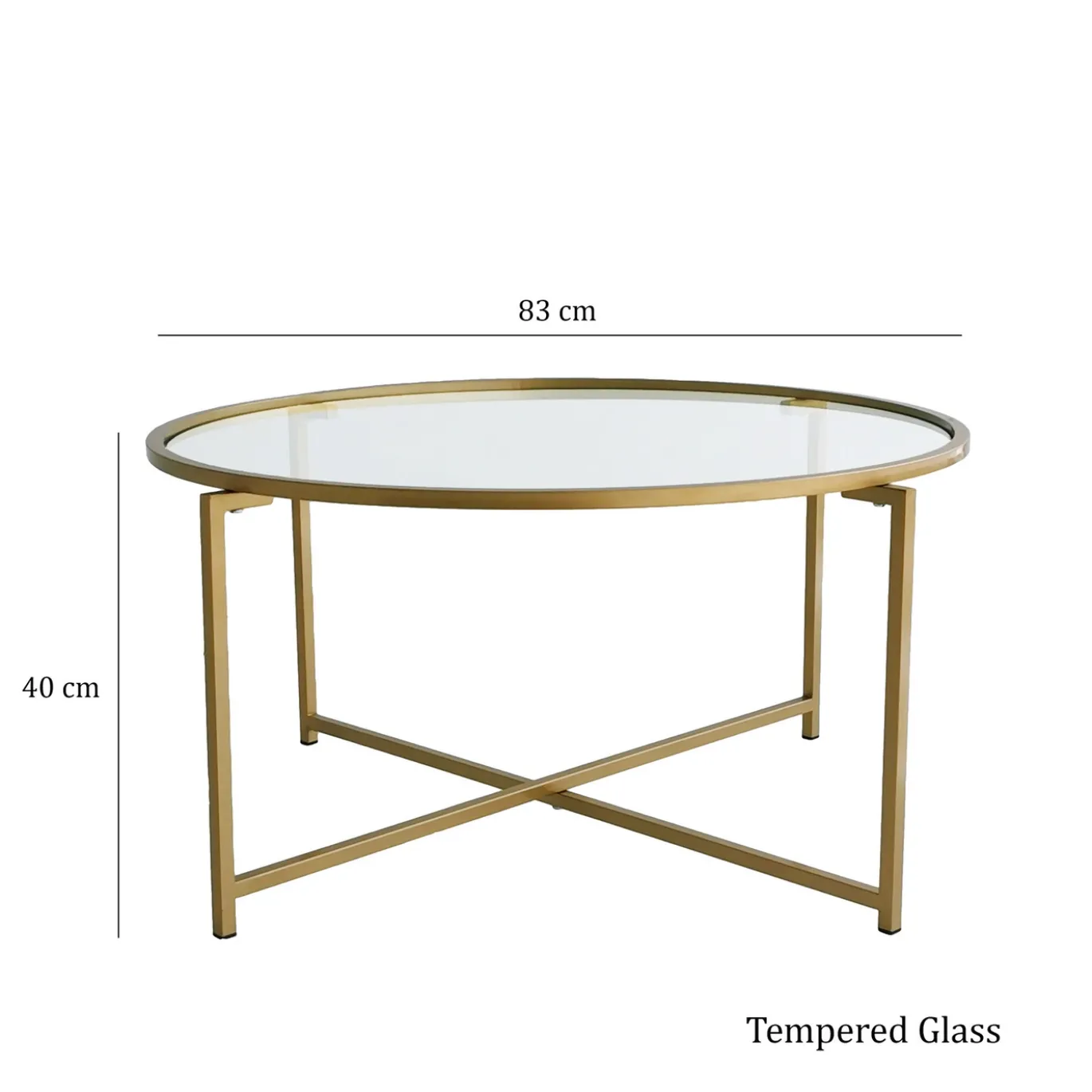 Salontafel Gold Sun Rond