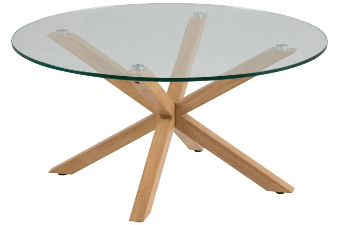 Salontafel Harrie Glas Naturel Ø82x40cm - Giga Living