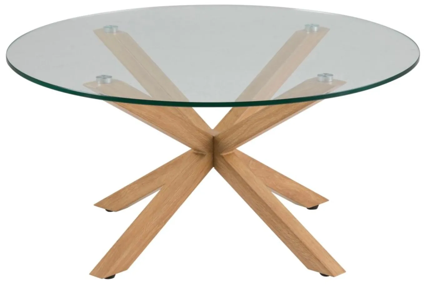 Salontafel Harrie Glas Naturel Ø82x40cm - Giga Living