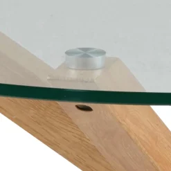 Salontafel Harrie Glas Naturel Ø82x40cm - Giga Living