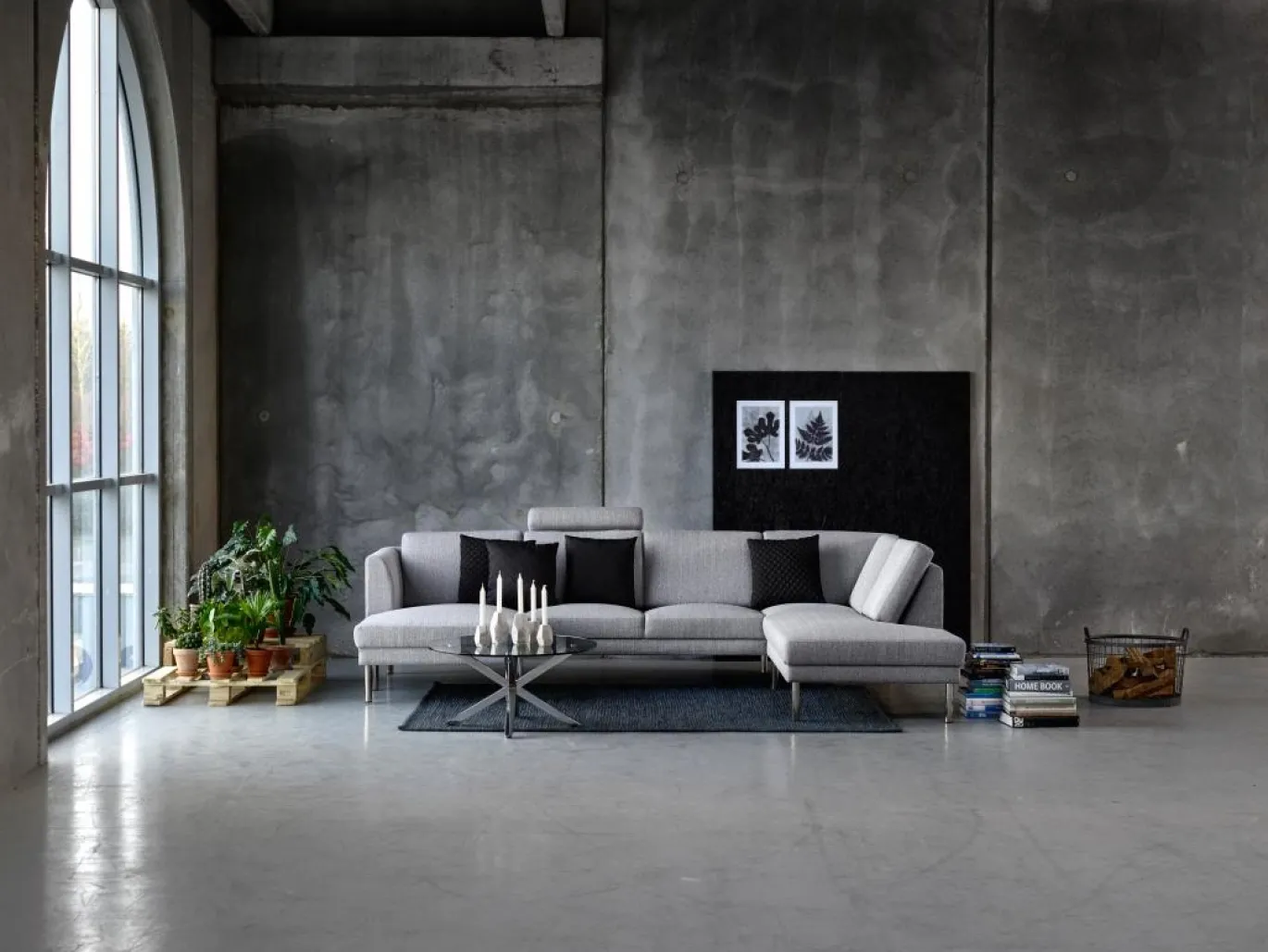 Salontafel Harrie Glas Zilver Ø82x40cm - Giga Living