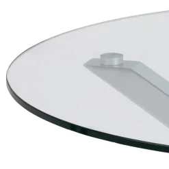 Salontafel Harrie Glas Zilver Ø82x40cm - Giga Living