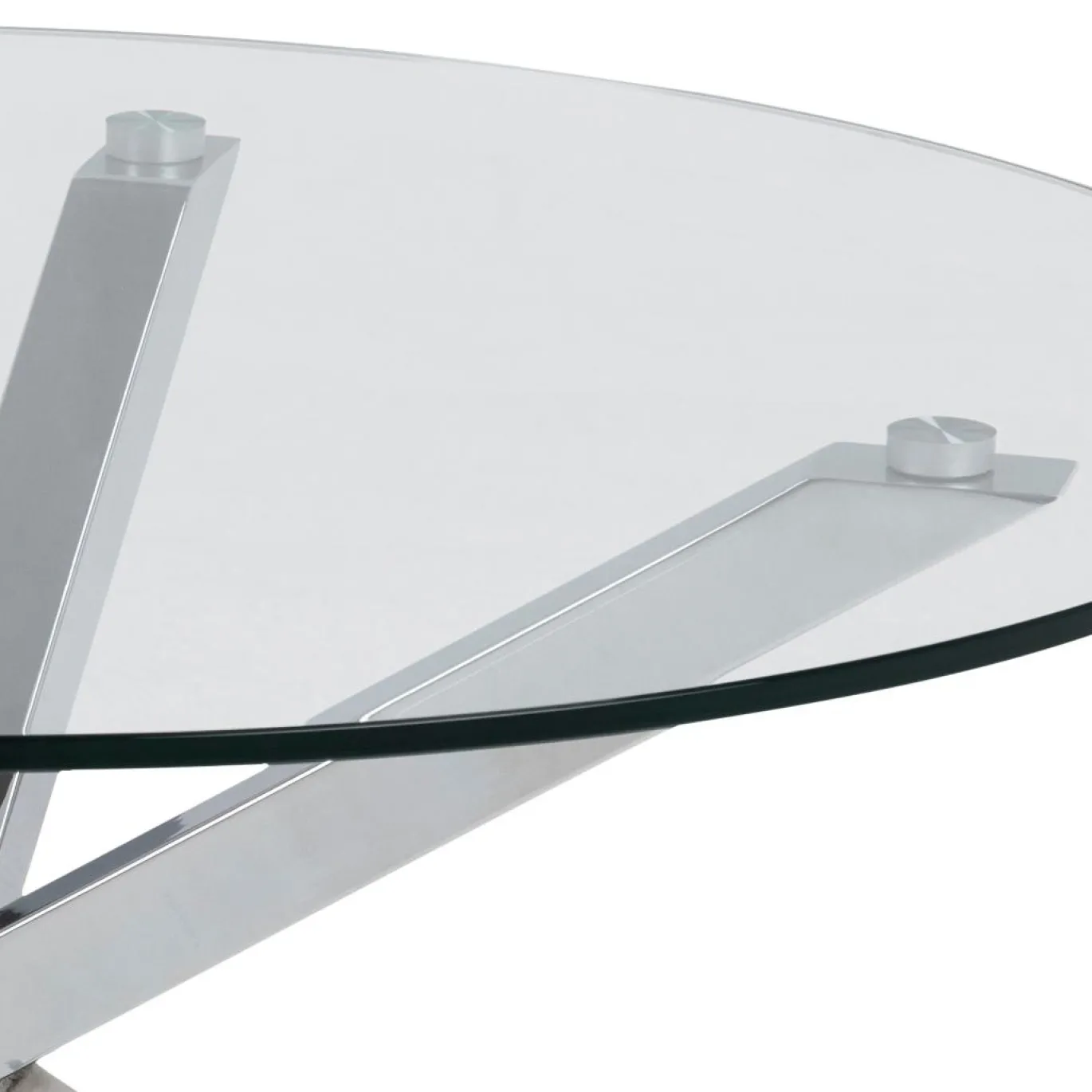 Salontafel Harrie Glas Zilver Ø82x40cm - Giga Living