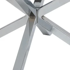 Salontafel Harrie Glas Zilver Ø82x40cm - Giga Living