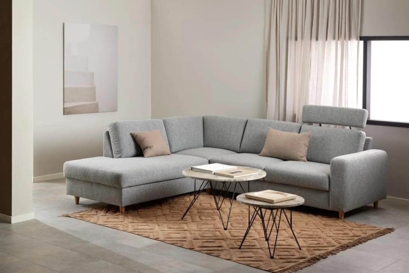 Salontafel Hermanson Stone Ø80x46,2cm Marmer - Giga Living