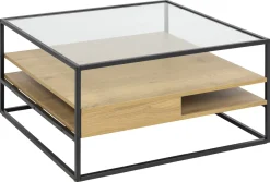 Salontafel Hibernia Vierkant MDF Naturel - Giga Living