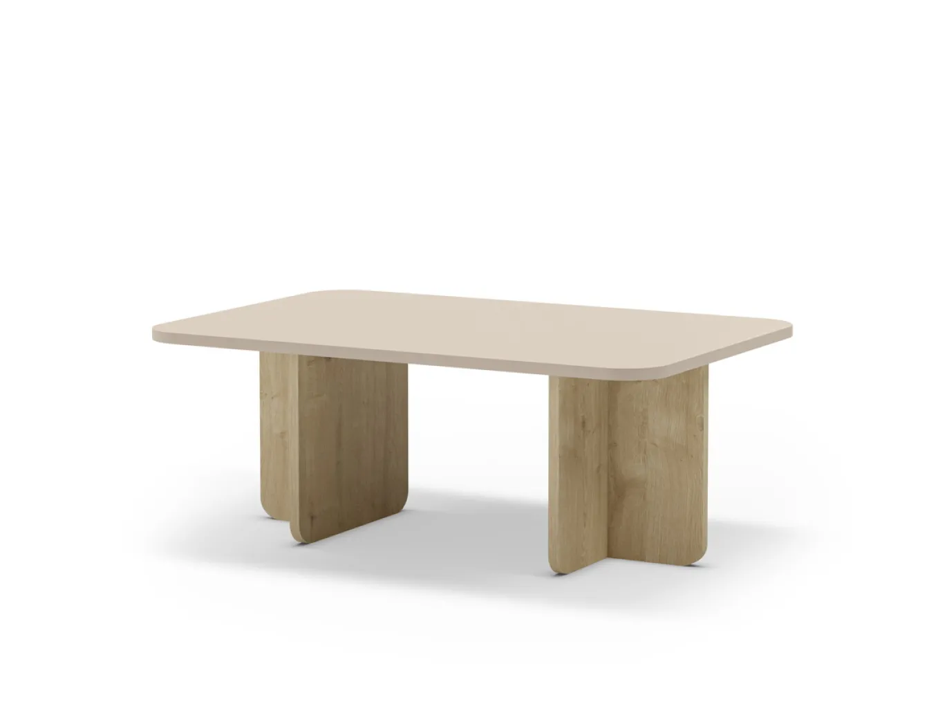 Salontafel Hillary 100cm Crème Eiken - Giga Meubel