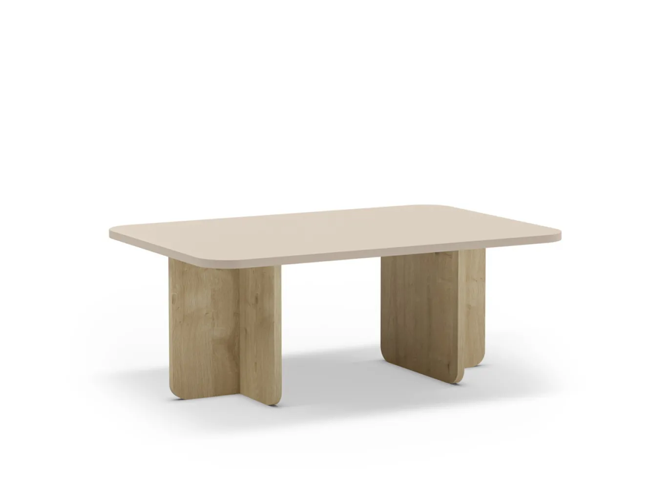 Salontafel Hillary 100cm Crème Eiken - Giga Meubel
