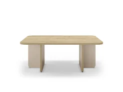 Salontafel Hillary 100cm Eiken Crème/eiken Edge - Giga Meubel