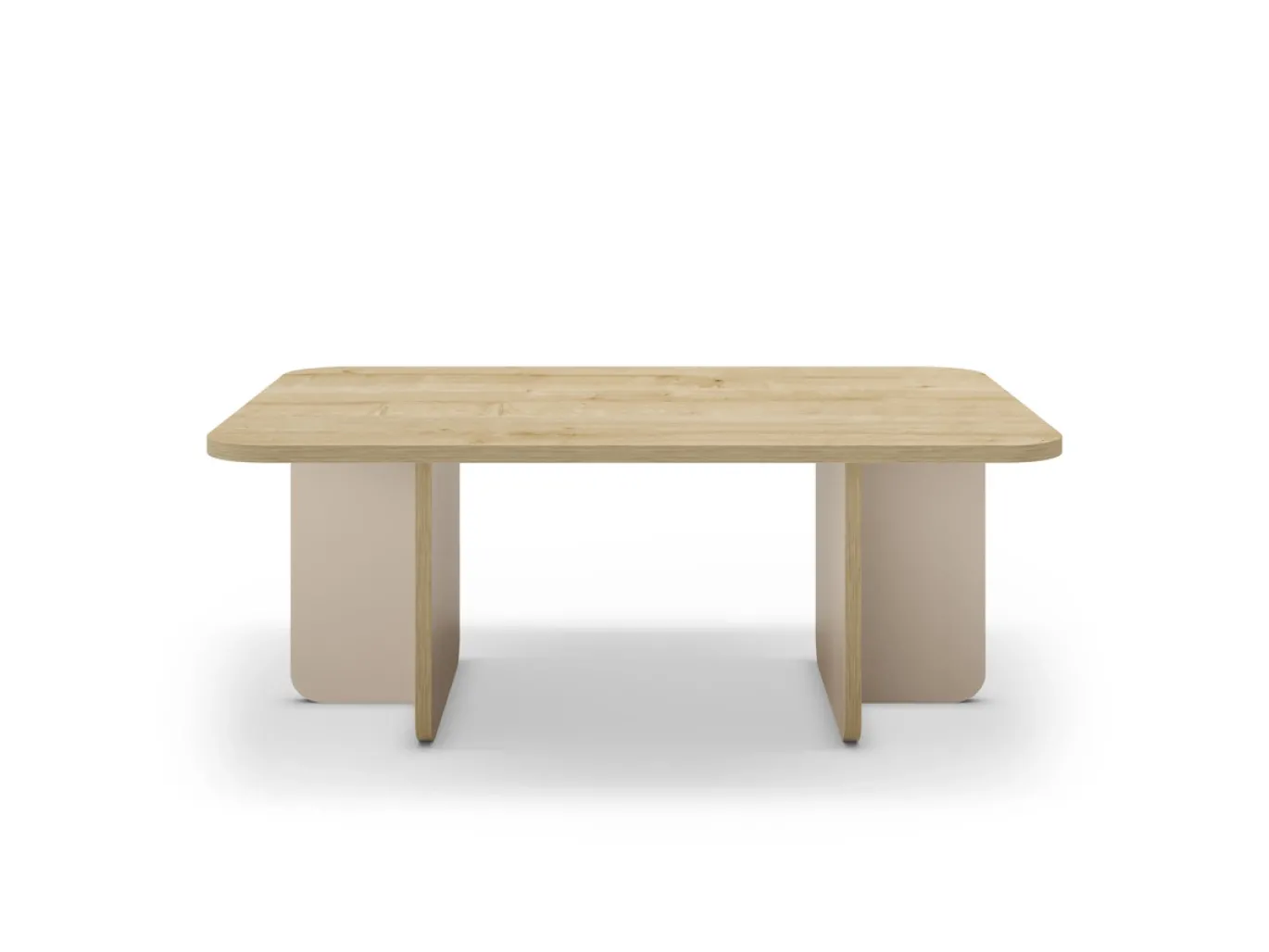 Salontafel Hillary 100cm Eiken Crème/eiken Edge - Giga Meubel