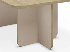 Salontafel Hillary 100cm Eiken Crème/eiken Edge - Giga Meubel