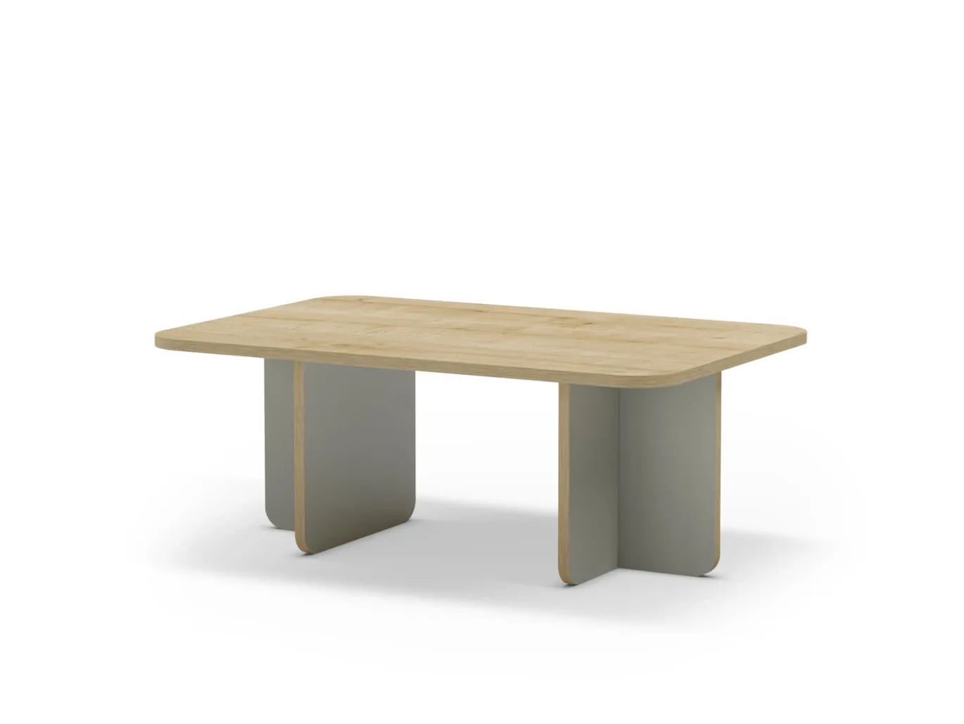 Salontafel Hillary 100cm Eiken Groen/eiken Edge - Giga Meubel