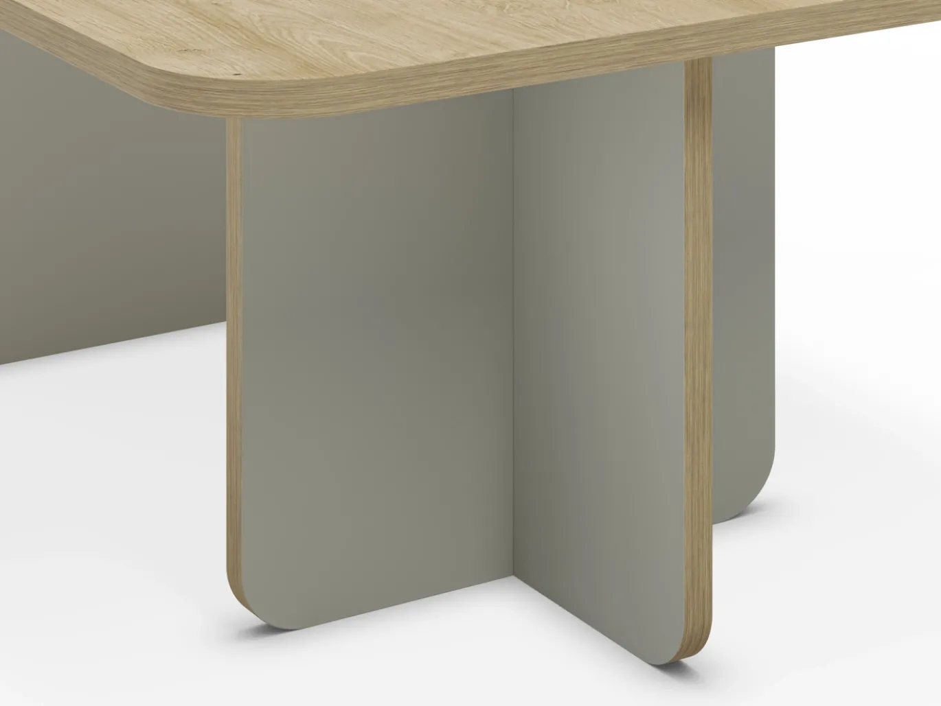 Salontafel Hillary 100cm Eiken Groen/eiken Edge - Giga Meubel