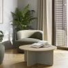 Salontafel Hillary Rond 80cm Eiken Groen/eiken - Giga Meubel