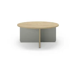 Salontafel Hillary Rond 80cm Eiken Groen/eiken - Giga Meubel