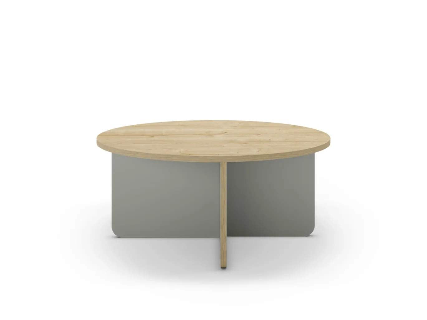 Salontafel Hillary Rond 80cm Eiken Groen/eiken - Giga Meubel