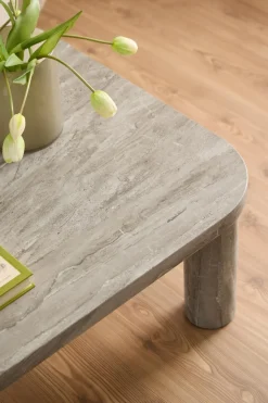 Salontafel In-Beom Paper Grijs Marmer 100cm - Giga Living