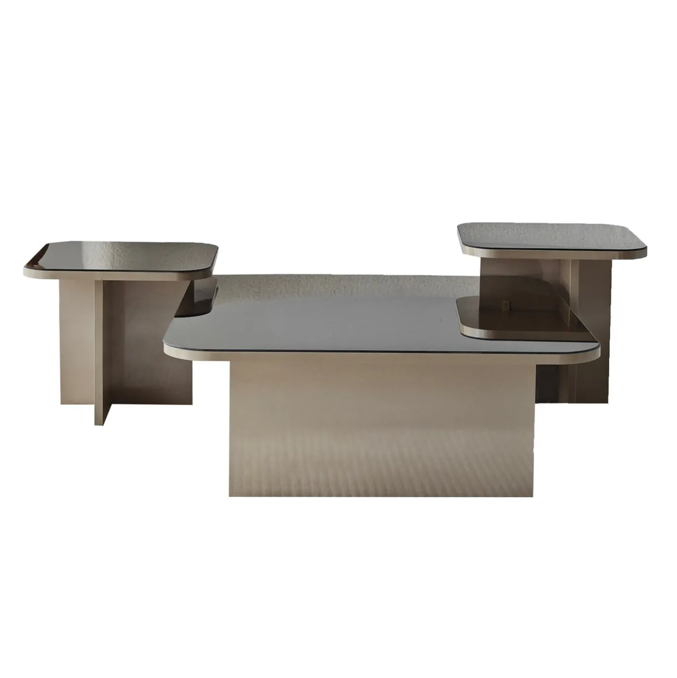 Salontafel Jazz Beige/Brons Set van 3
