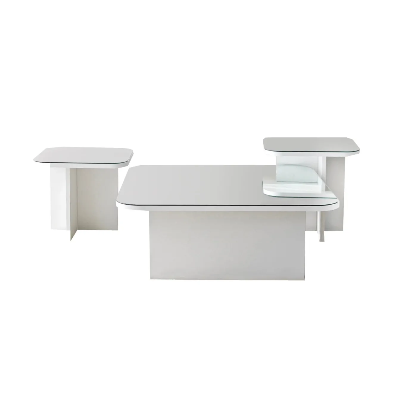 Salontafel Jazz Wit Set van 3