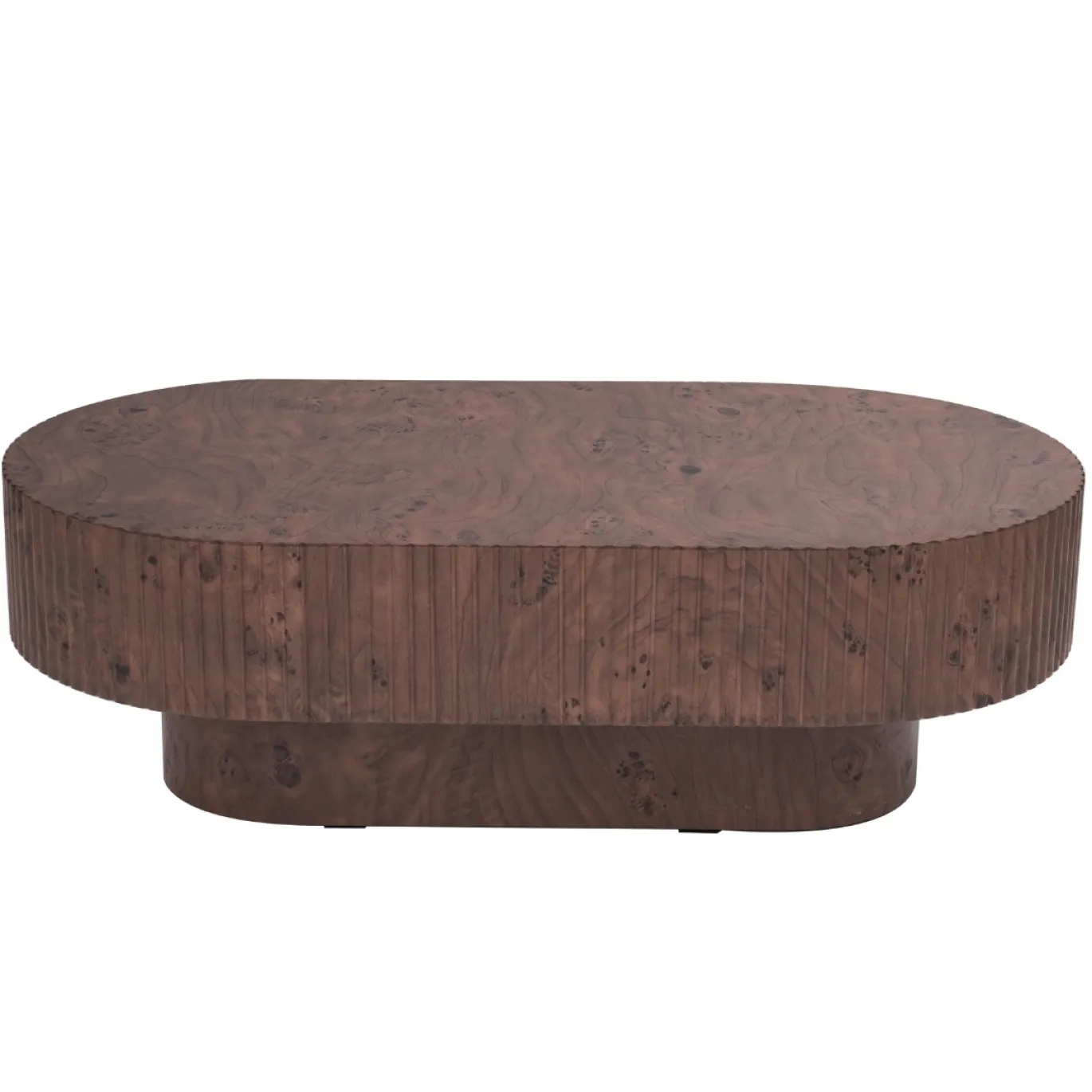 Salontafel Jelte Walnoot Ovaal 110cm - Giga Meubel