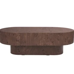 Salontafel Jelte Walnoot Ovaal 110cm - Giga Meubel