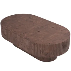 Salontafel Jelte Walnoot Ovaal 110cm - Giga Meubel