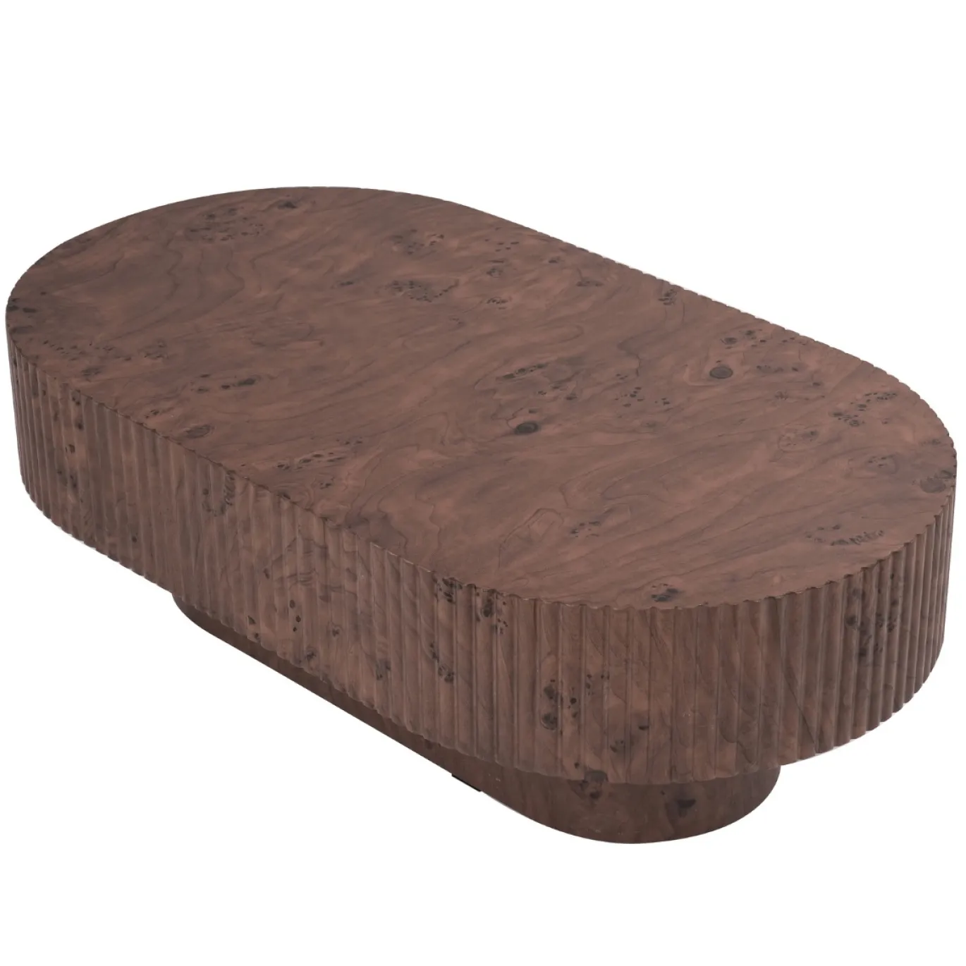 Salontafel Jelte Walnoot Ovaal 110cm - Giga Meubel