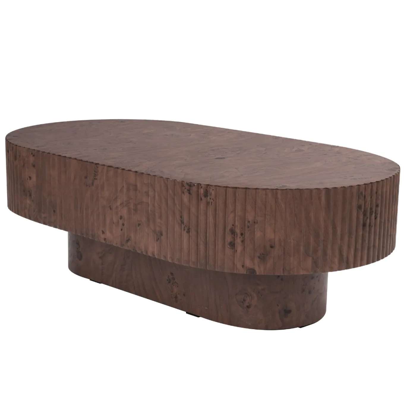 Salontafel Jelte Walnoot Ovaal 110cm - Giga Meubel