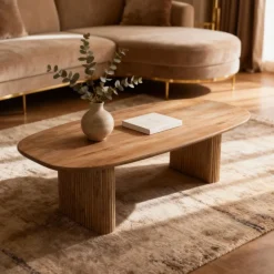 Salontafel Juro Naturel Deens Ovaal 120cm - Giga Meubel