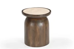 Salontafel Kaja Marmer Rond Ø38cm - Giga Meubel