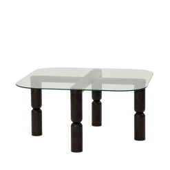 Salontafel Kei Glas/Antraciet 80cm