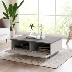 Salontafel Laval Massief Melamine Zilver Antraciet