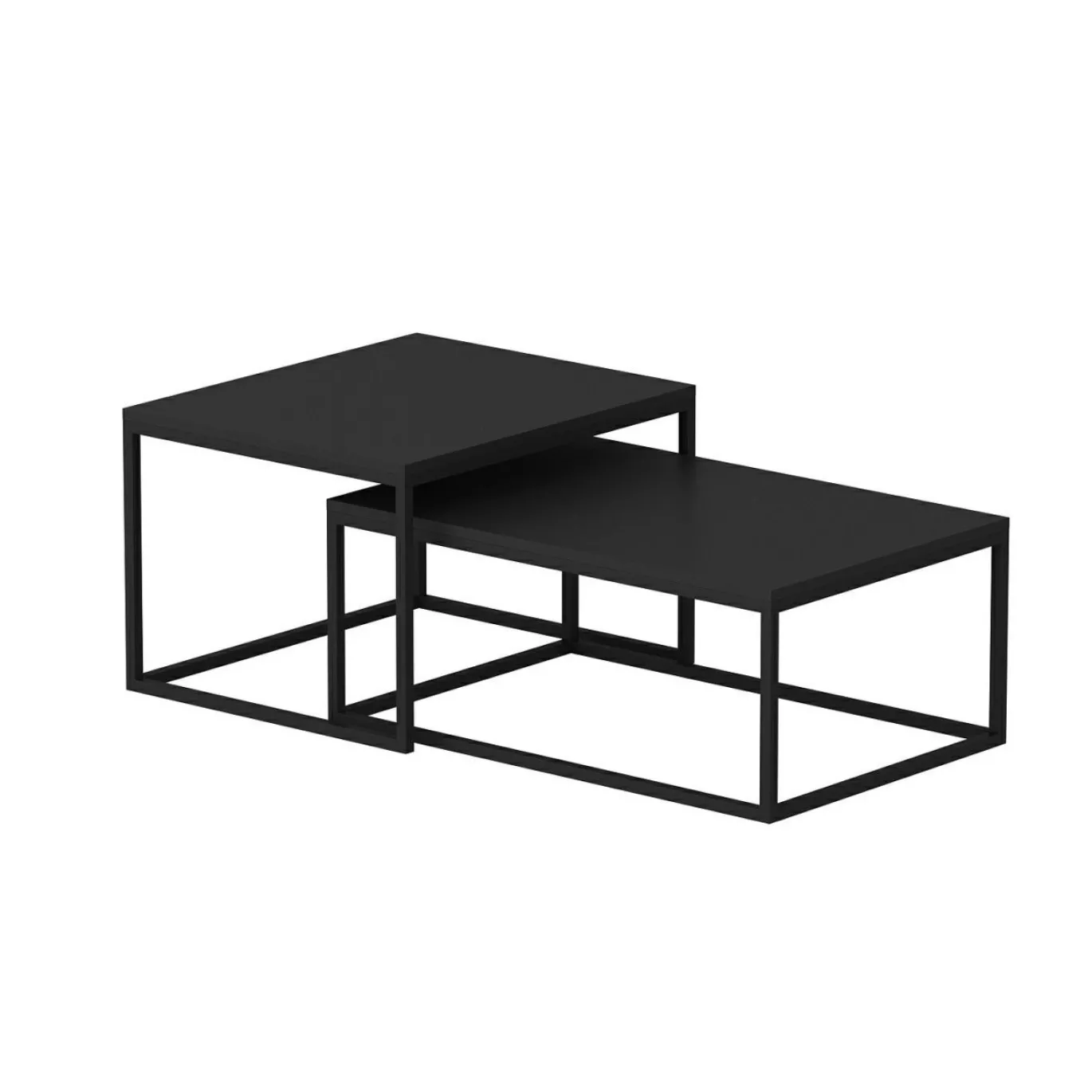 Salontafel Leka Zwart Set van 2