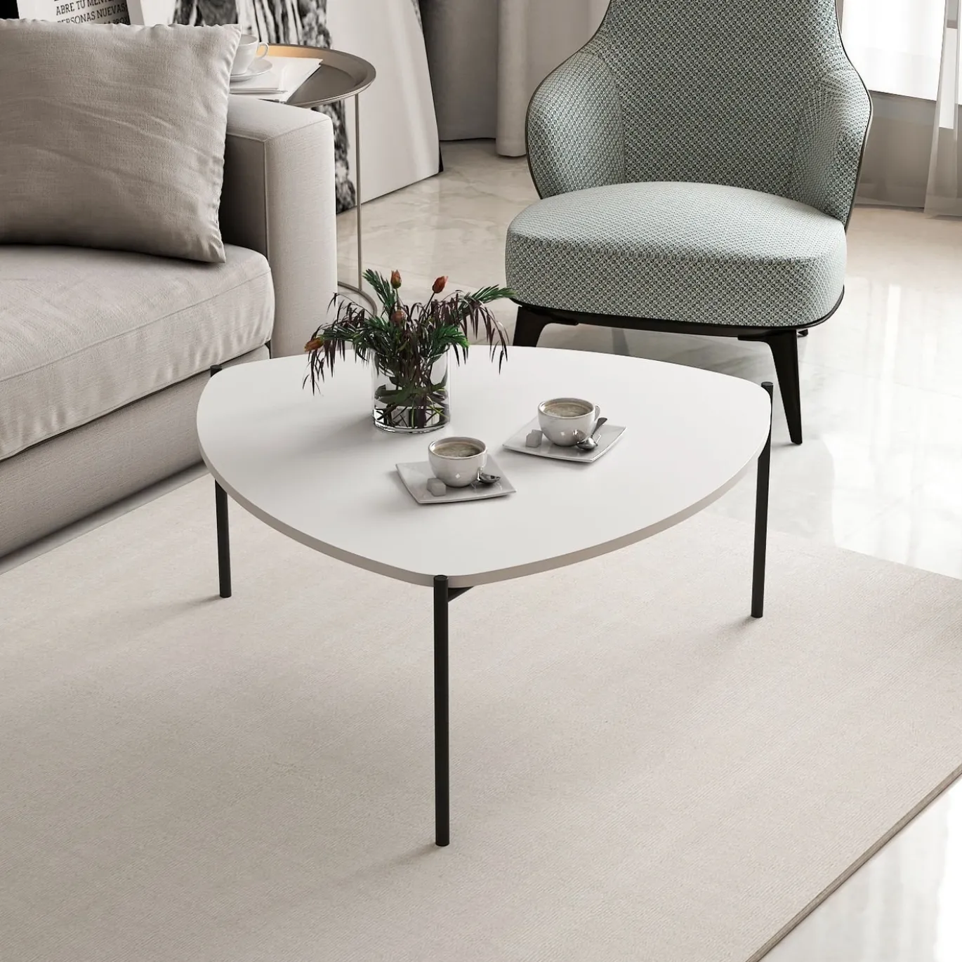 Salontafel Lenny Wit 90cm