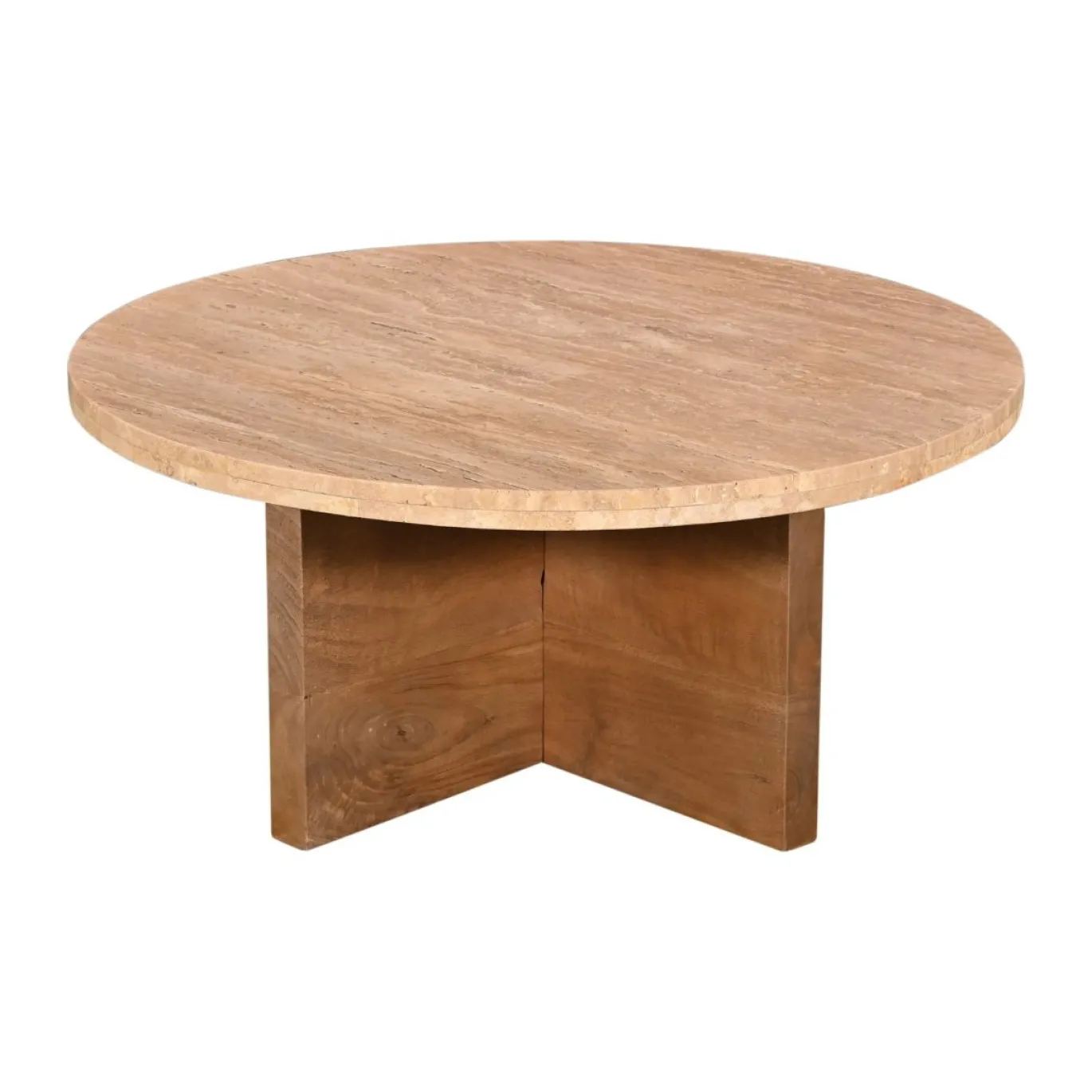 Salontafel Leno Travertin Naturel Set van 2 - Giga Meubel