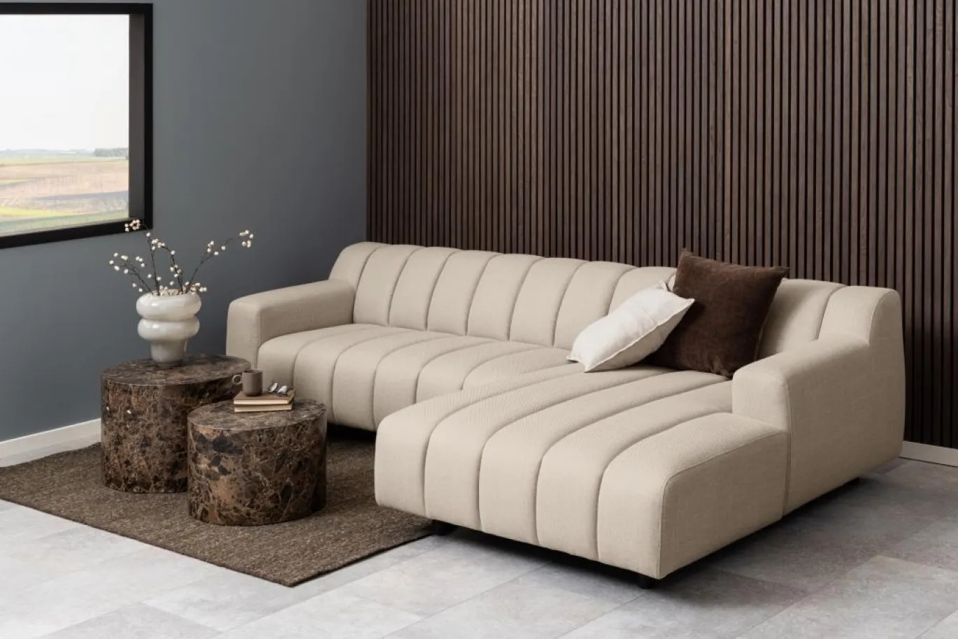Salontafel Lima Bruin Ø58x40cm MDF - Giga Living