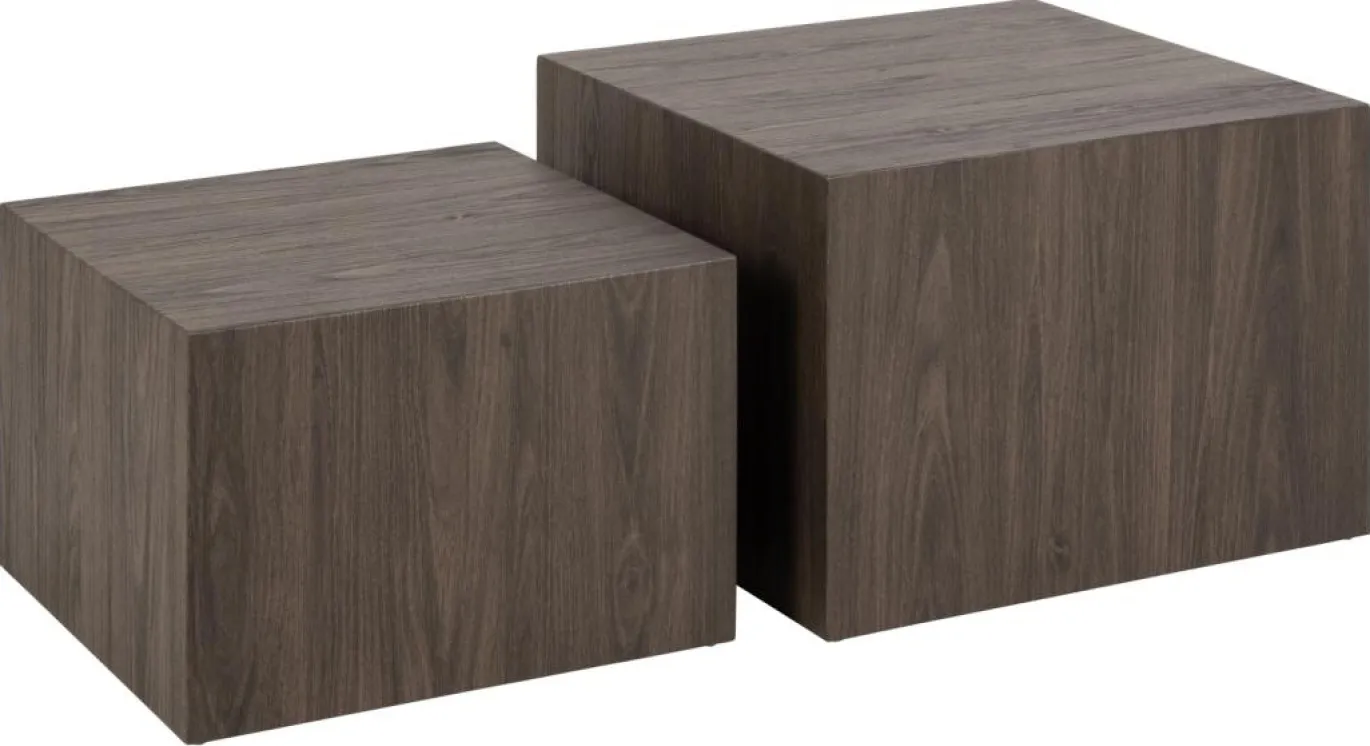 Salontafel Lima Bruin 58x58x40cm MDF - Giga Living