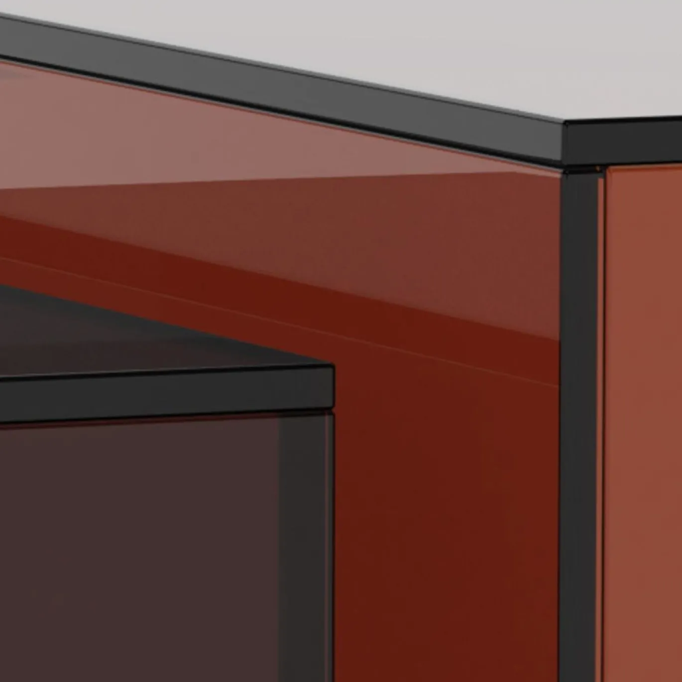 Salontafel Livo Glas Bruin Set van 2 50cm - Giga Living