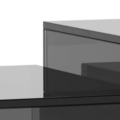 Salontafel Livo Glas Smoke Set van 2 50cm - Giga Living