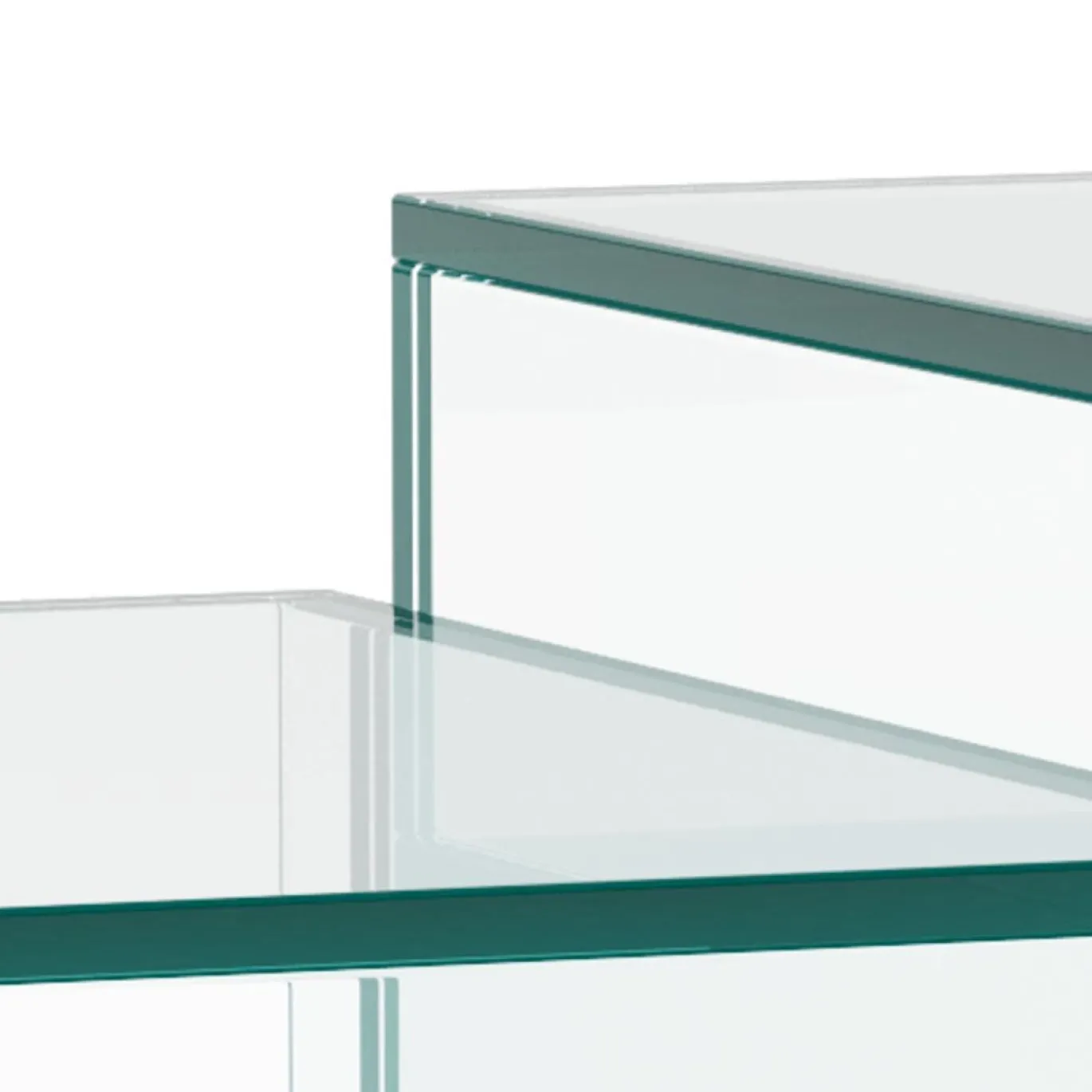 Salontafel Livo Glas Transparant Set van 2 50cm - Giga Living