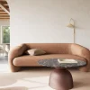 Salontafel Livor Marmer Bruin Brons Ø80cm - Giga Living