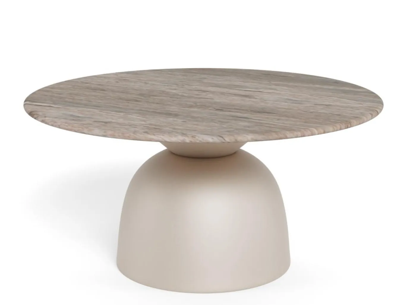 Salontafel Livor Marmer Grijs Ø80cm - Giga Living