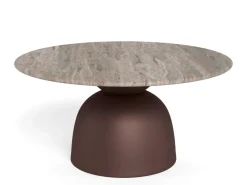 Salontafel Livor Marmer Grijs Brons Ø80cm - Giga Living