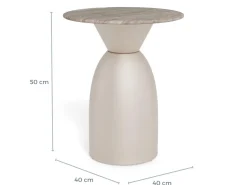 Salontafel Livor Marmer Grijs Ø40cm - Giga Living