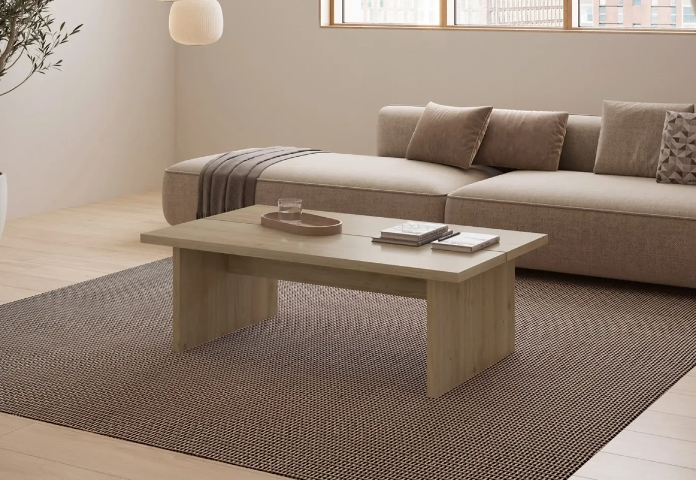 Salontafel Loana 120cm Eiken Cadiz - Giga Meubel