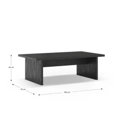 Salontafel Loana 120cm Trv Zwart - Giga Meubel