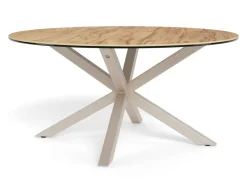 Salontafel Luno Keramiek Wild Eiken Grijs Ø82cm - Giga Living