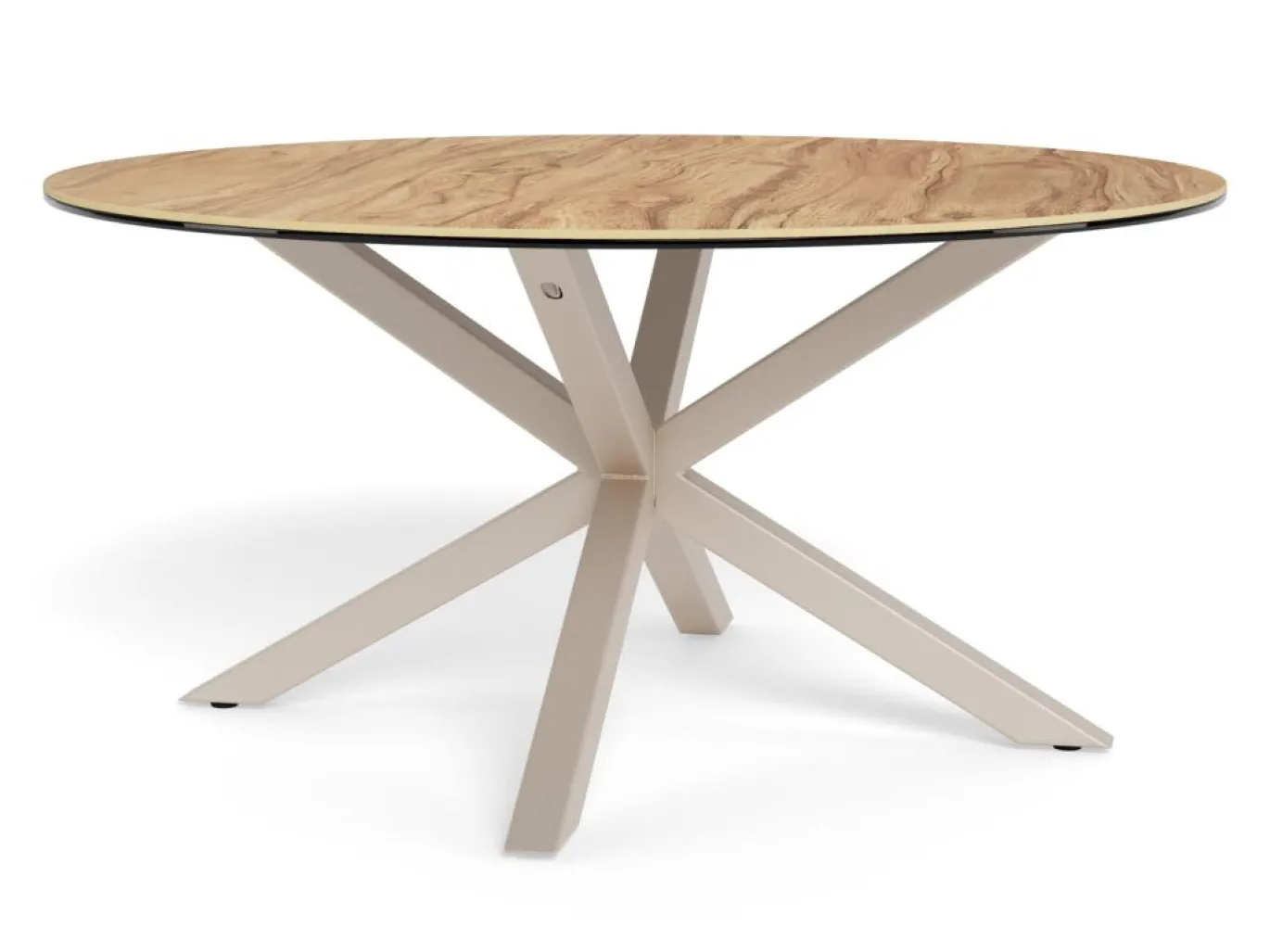 Salontafel Luno Keramiek Wild Eiken Grijs Ø82cm - Giga Living